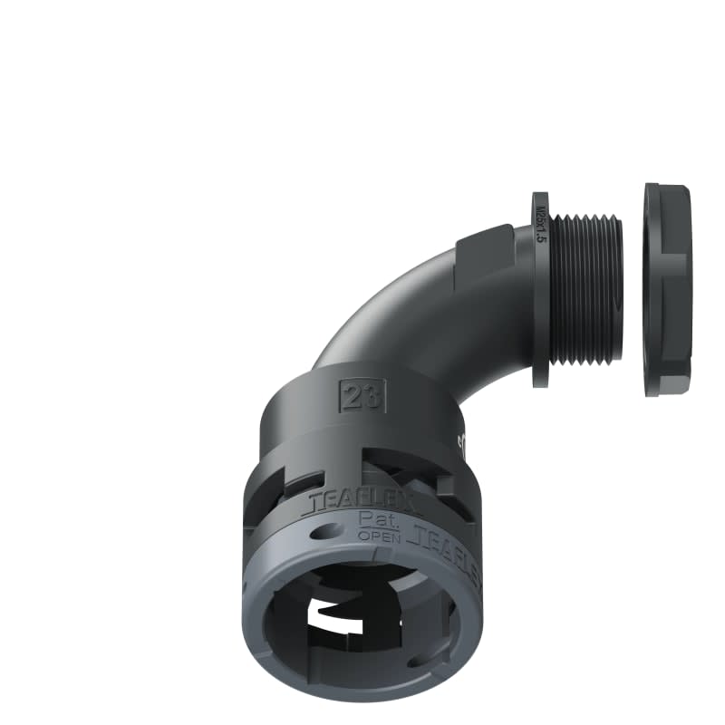 TEAFLEX - CURVA 90 IP66 BN23 M25 NERO U6BBN23M25