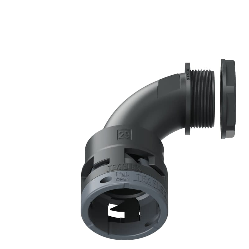 TEAFLEX - CURVA 90 IP66 BN29 M32 NERO U6BBN29M32