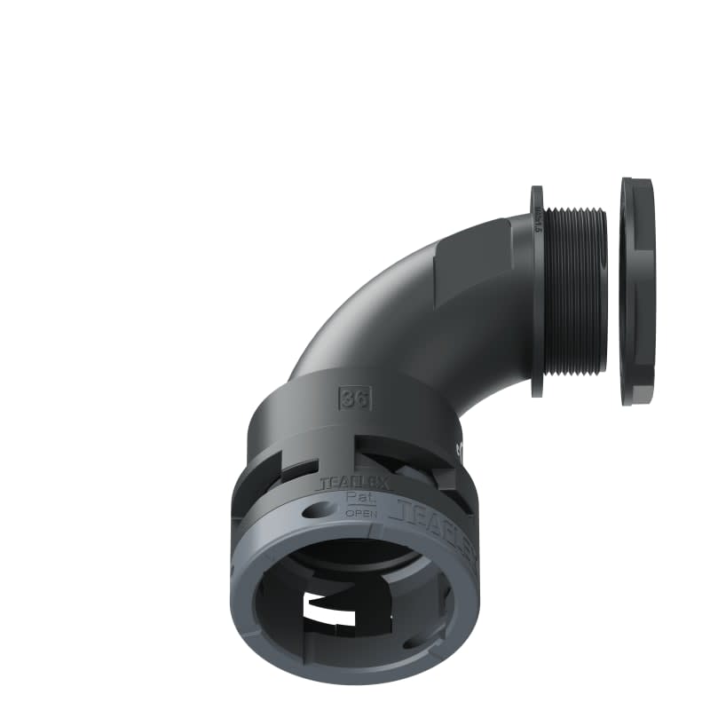 TEAFLEX - CURVA 90 IP66 BN36 M40 NERO U6BBN36M40