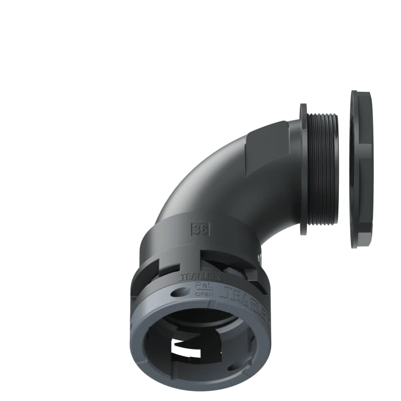 TEAFLEX - CURVA 90 IP66 BN36 PG36 NERO U6BBN36P36