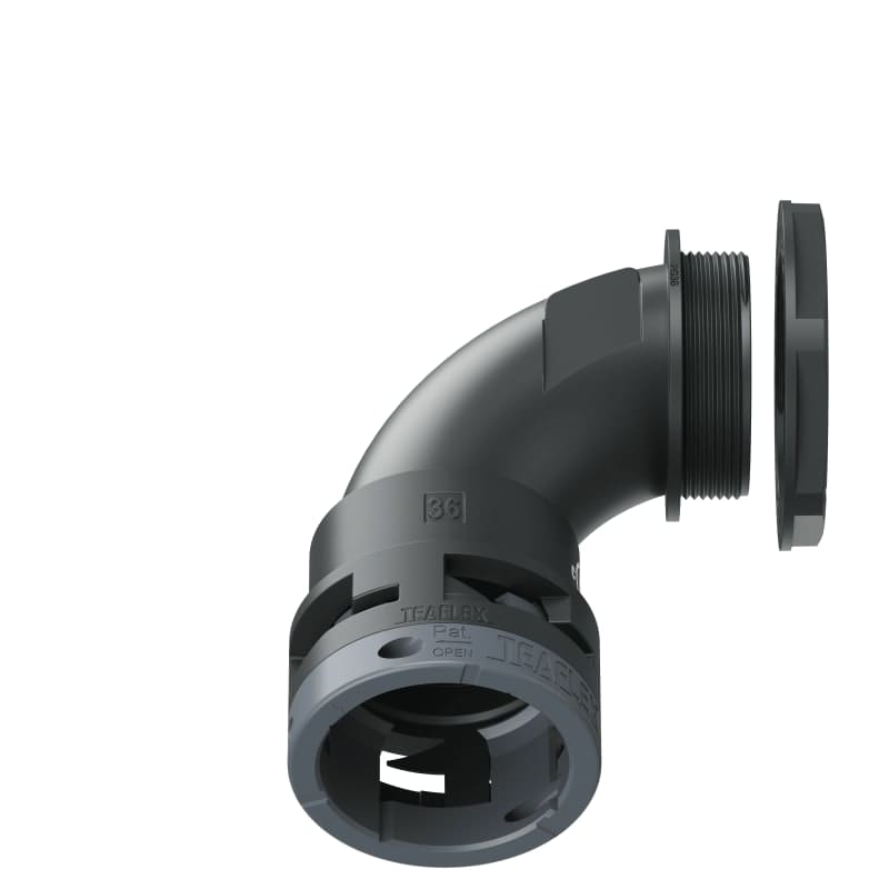 TEAFLEX - CURVA 90 IP66 BN36 PG36 NERO