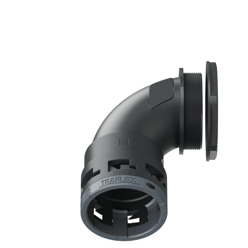 TEAFLEX - CURVA 90 IP66 BN48 M63  NERO