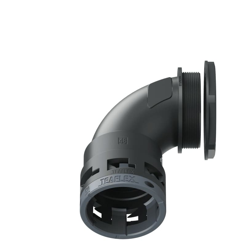 TEAFLEX - CURVA 90 IP66 BN48 M63 NERO