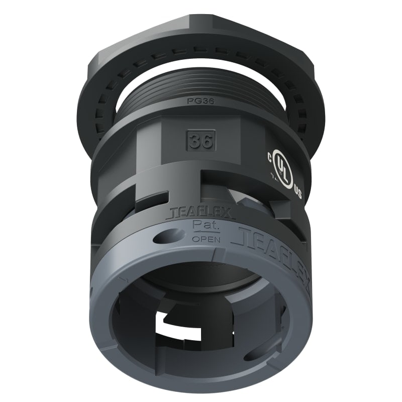 TEAFLEX - raccordo nero sm diritto filetto maschio in poliammide ip66 culus pg36