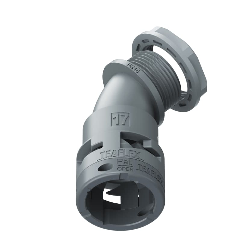 TEAFLEX - CURVA 45 IP66 BF17 PG16 GRIGI U6GBF17P16