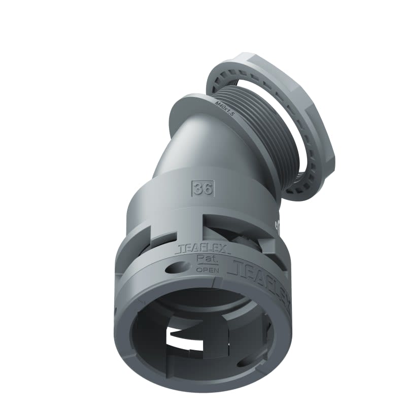 TEAFLEX - CURVA 45 IP66 BF36 M40  GRIGI U6GBF36M40