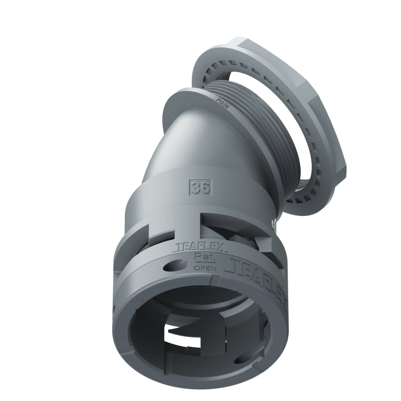 TEAFLEX - CURVA 45 IP66 BF36 PG36 GRIGI U6GBF36P36