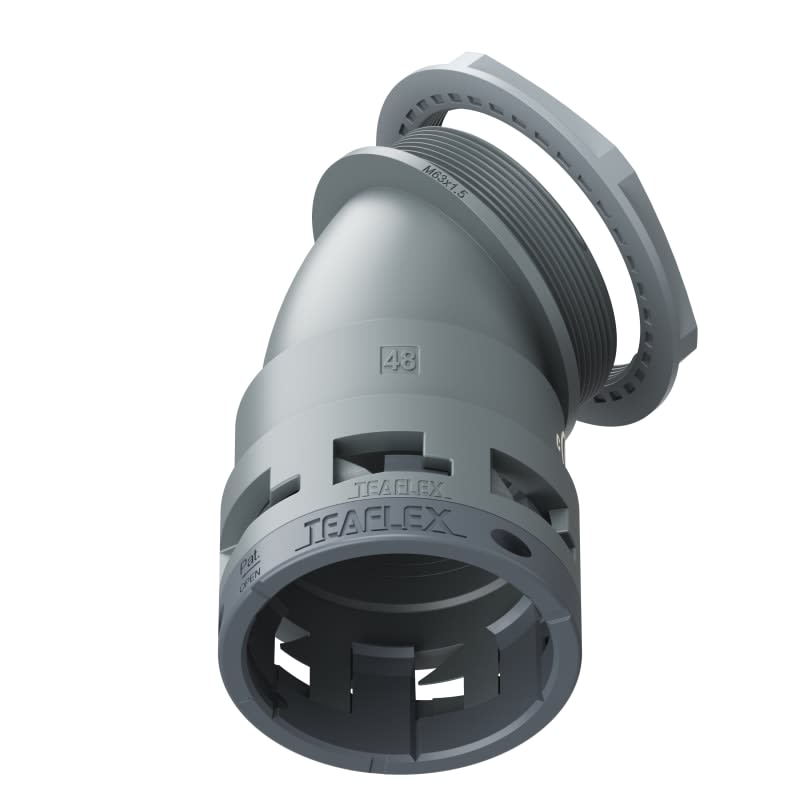 TEAFLEX - CURVA 45 IP66 BF48 M63  GRIGI U6GBF48M63