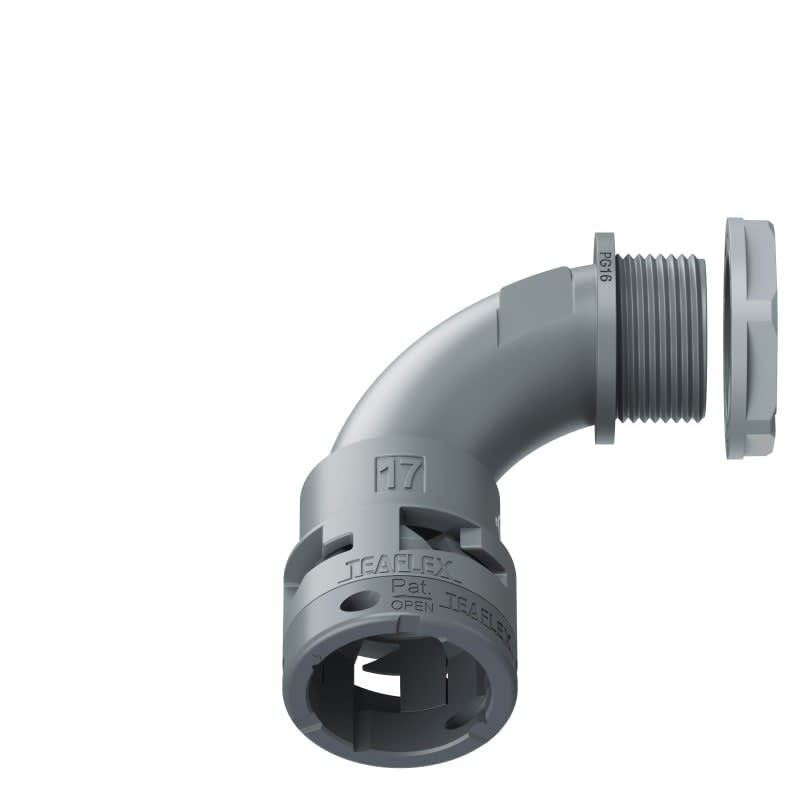 TEAFLEX - CURVA 90 IP66 BN17 PG16 GRIGI U6GBN17P16