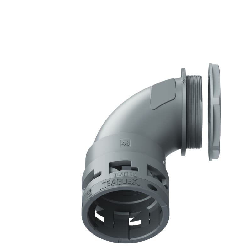 TEAFLEX - CURVA 90 IP66 BN48 PG48 GRIGI U6GBN48P48