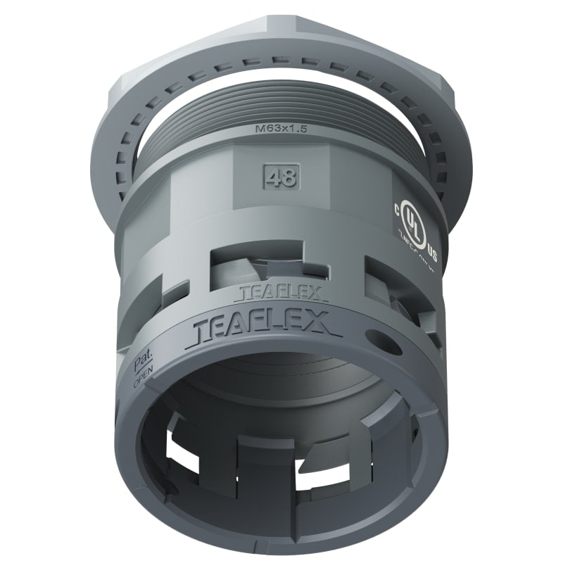 TEAFLEX - RACC.GRIGIO IP66 SM48 M63X1,5