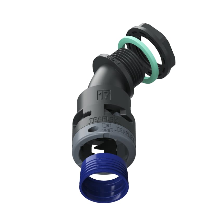 TEAFLEX - CURVA 45 IP68 BF17 M20 NERO U8BBF17M20