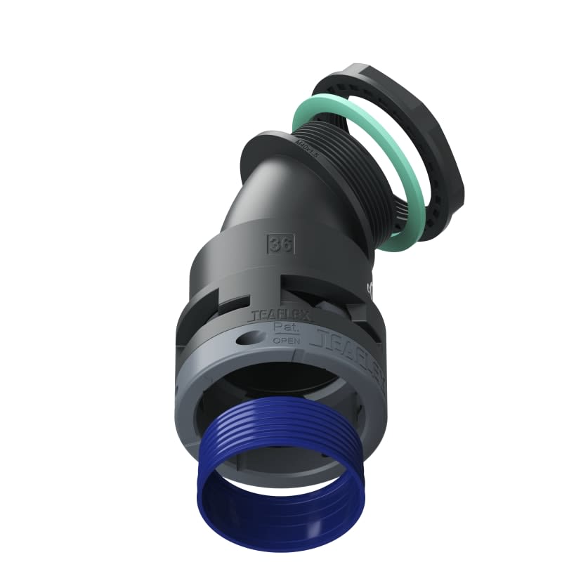 TEAFLEX - CURVA 45 IP68 BF36 M40 NERO U8BBF36M40