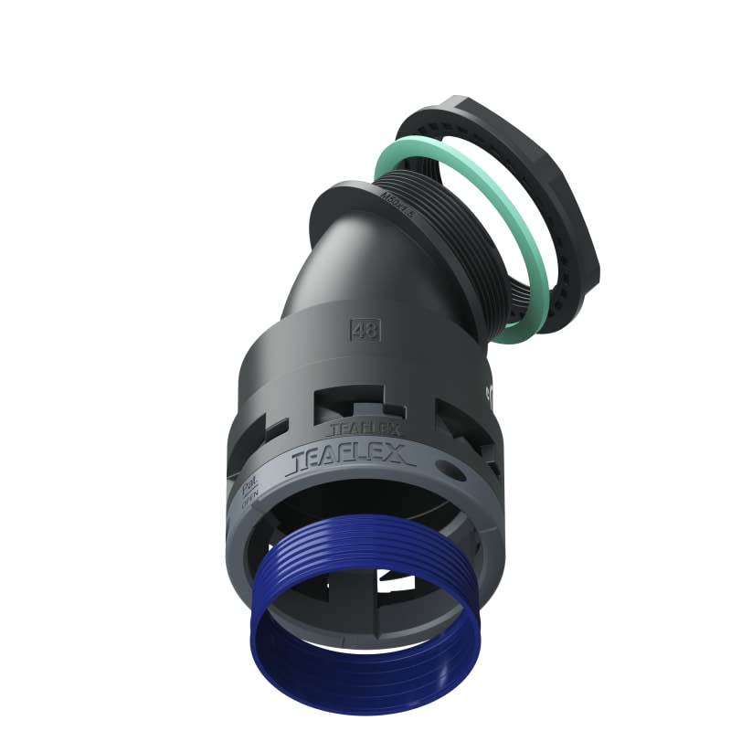 TEAFLEX - CURVA 45 IP68 BF48 M50 NERO U8BBF48M50