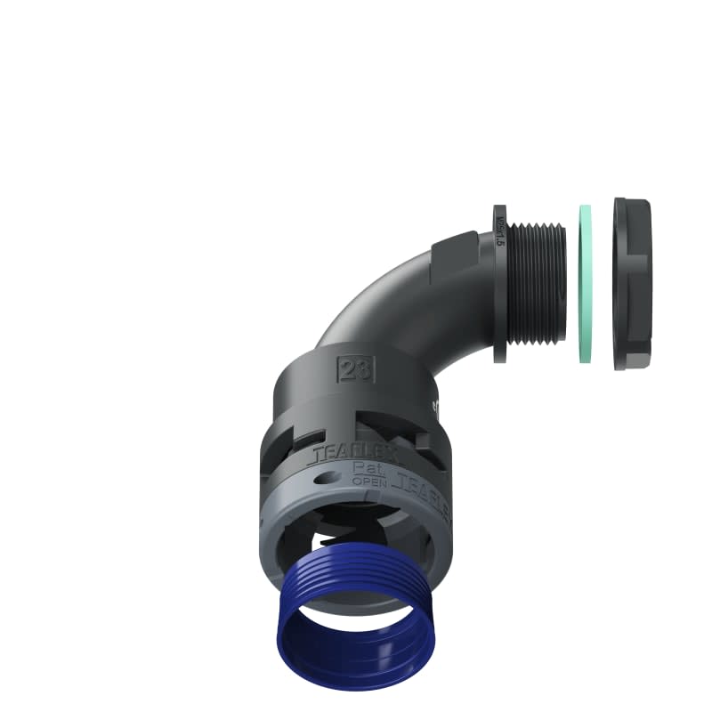 TEAFLEX - CURVA 90 IP68 BN23 M25  NERO U8BBN23M25