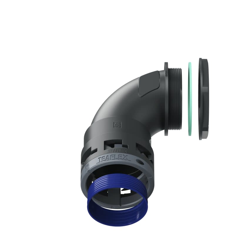 TEAFLEX - CURVA 90 IP68 BN48 PG48 NERO U8BBN48P48