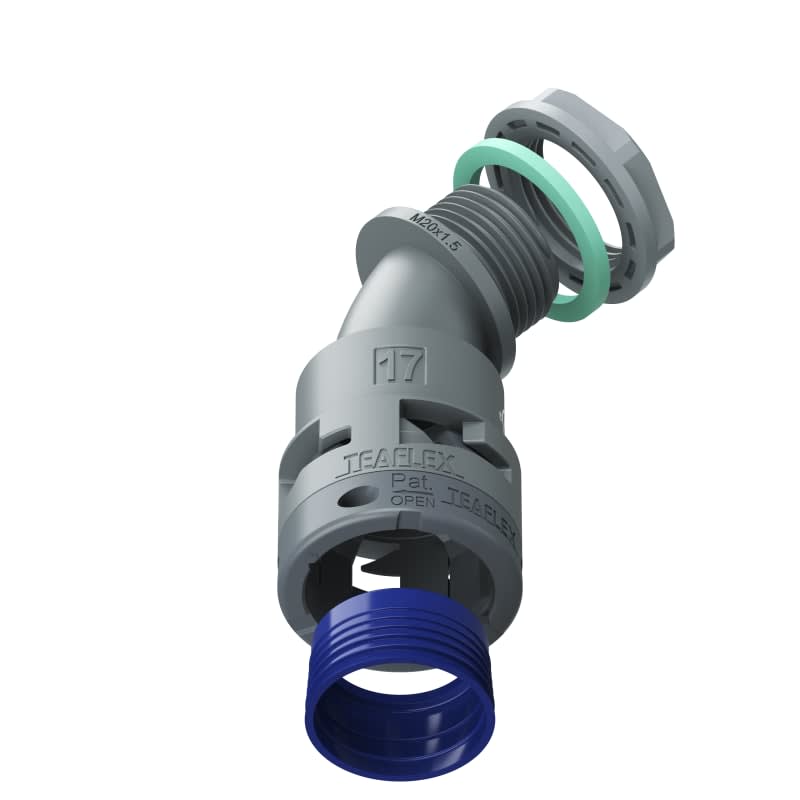 TEAFLEX - CURVA 45 IP68 BF17 M20  GRIGI U8GBF17M20