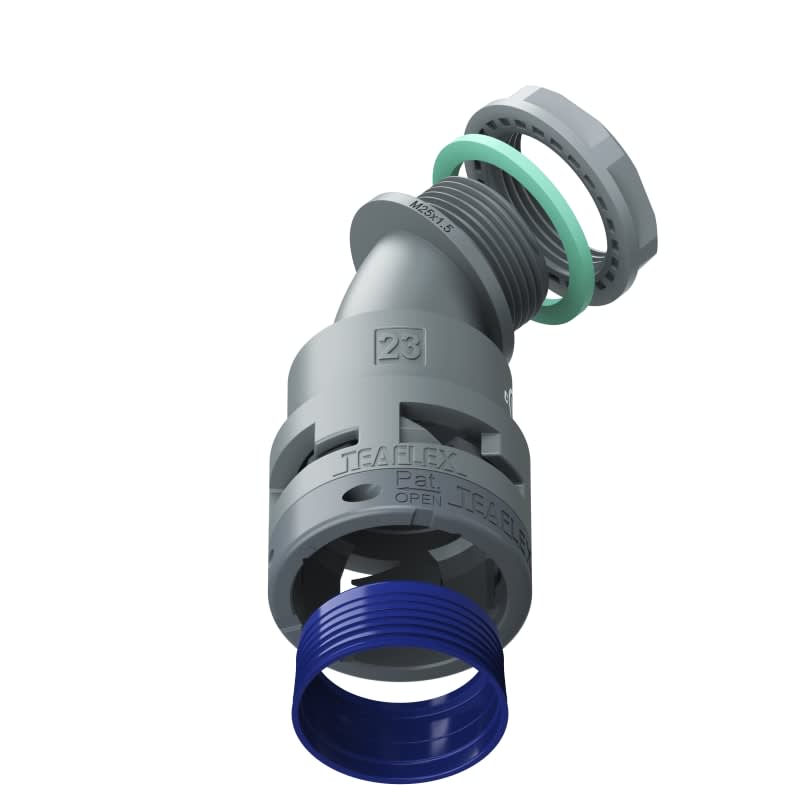 TEAFLEX - CURVA 45 IP68 BF23 M25 GRIGI U8GBF23M25