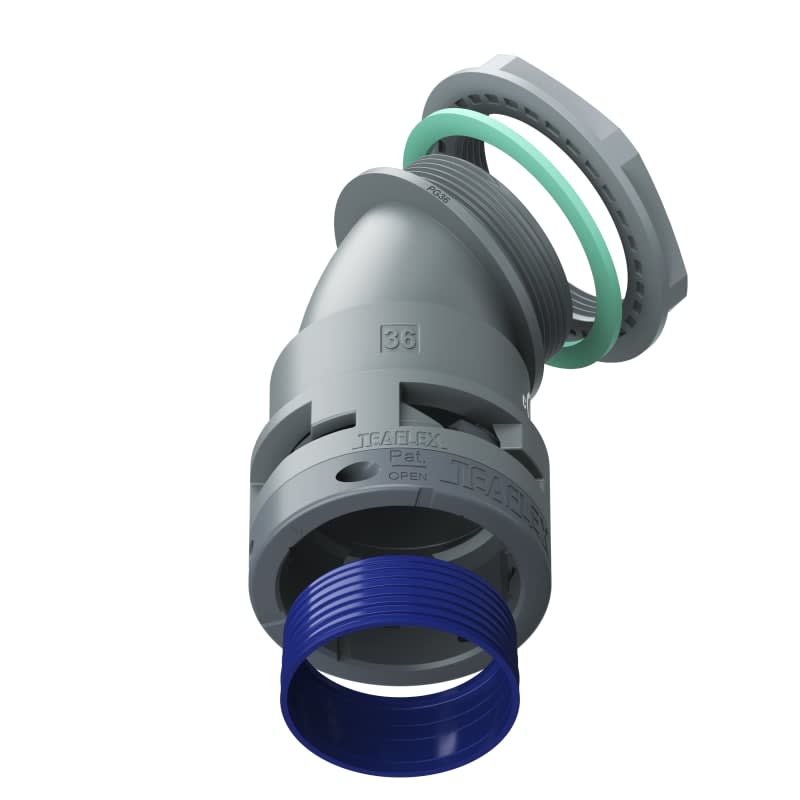 TEAFLEX - CURVA 45 IP68 BF36 PG36 GRIGI U8GBF36P36