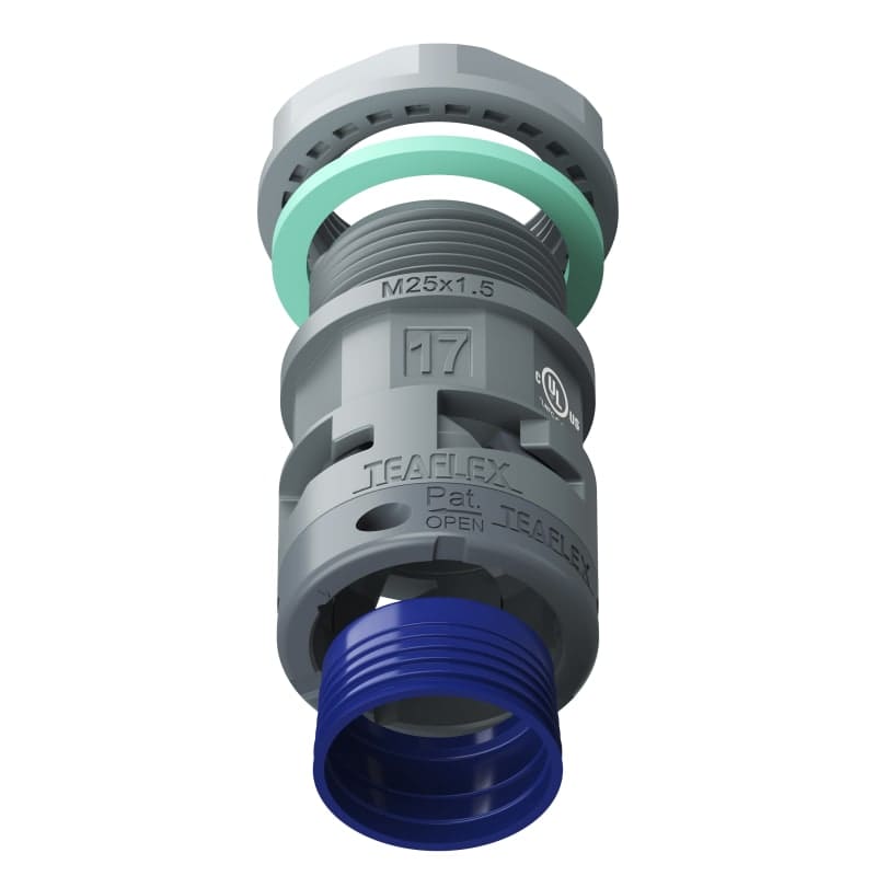 TEAFLEX - RACC.GRIGIO IP68 SM17 M25X1,5