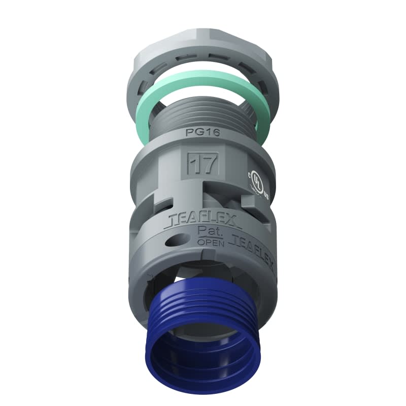 TEAFLEX - RACC.GRIGIO IP68 SM17 PG16 U8GSM17P16