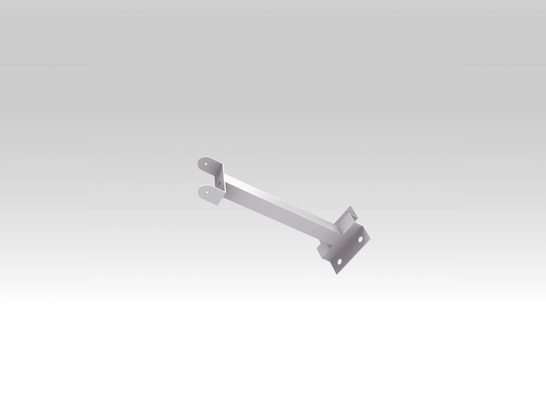 TEC-MAR - SBRACCIO L=50CM X FISSAGGIO A MURO SILVE