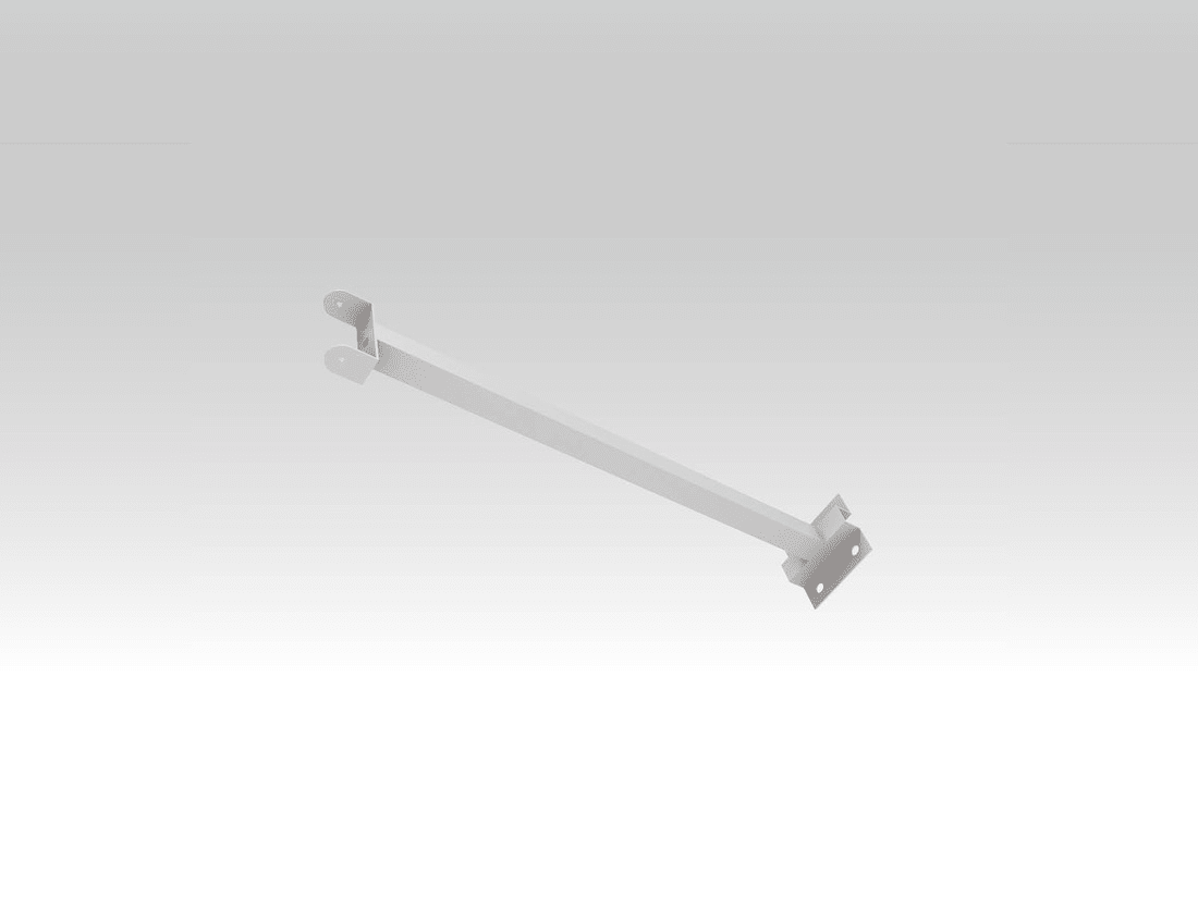 TEC-MAR - SBRACCIO L=100CM X FISSAGGIO A MURO SILV