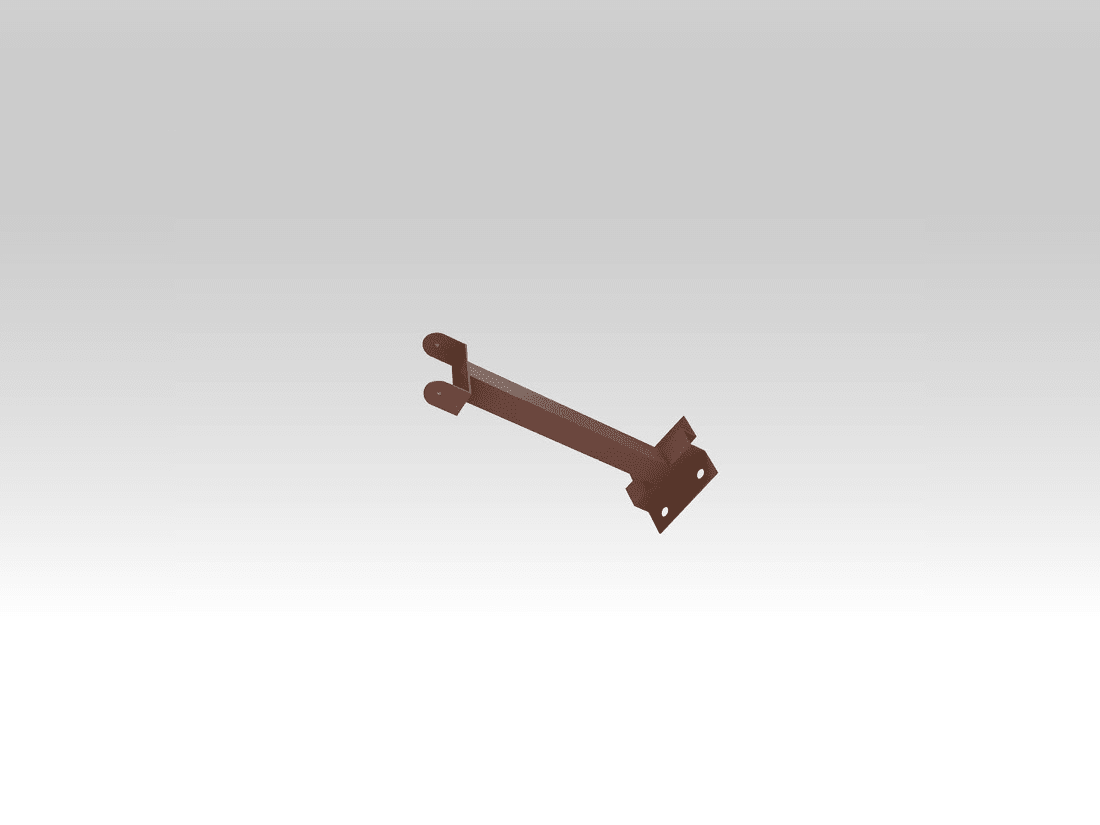 TEC-MAR - SBRACCIO X FISSAGGIO A MURO MARRONE 50CM