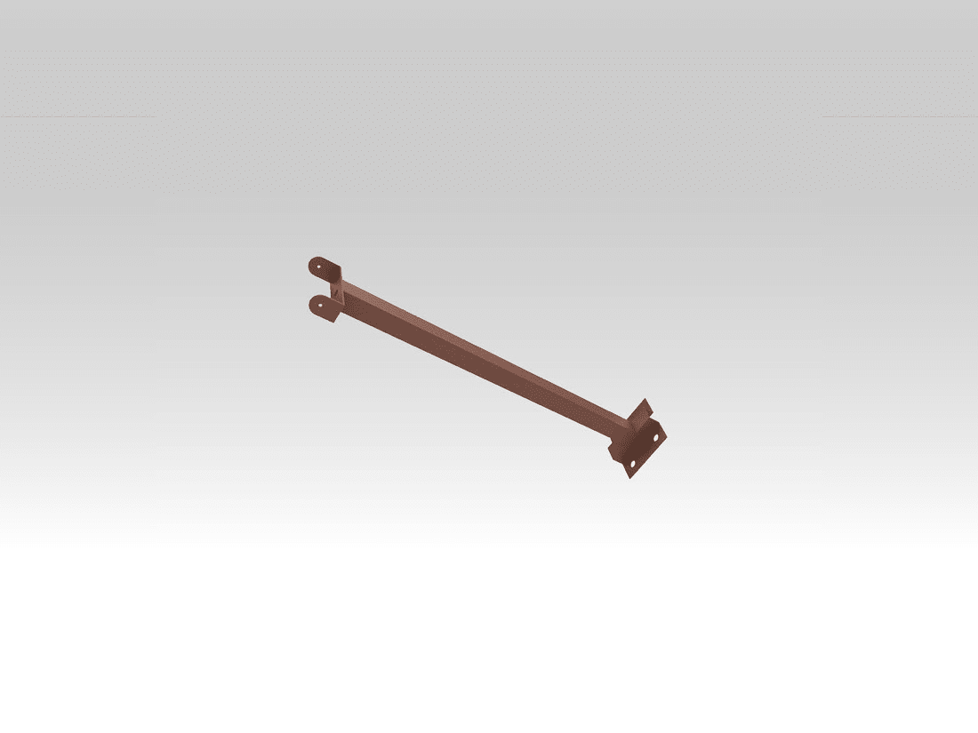 TEC-MAR - SBRACCIO X FISSAGGIO A MURO MARRONE 100C