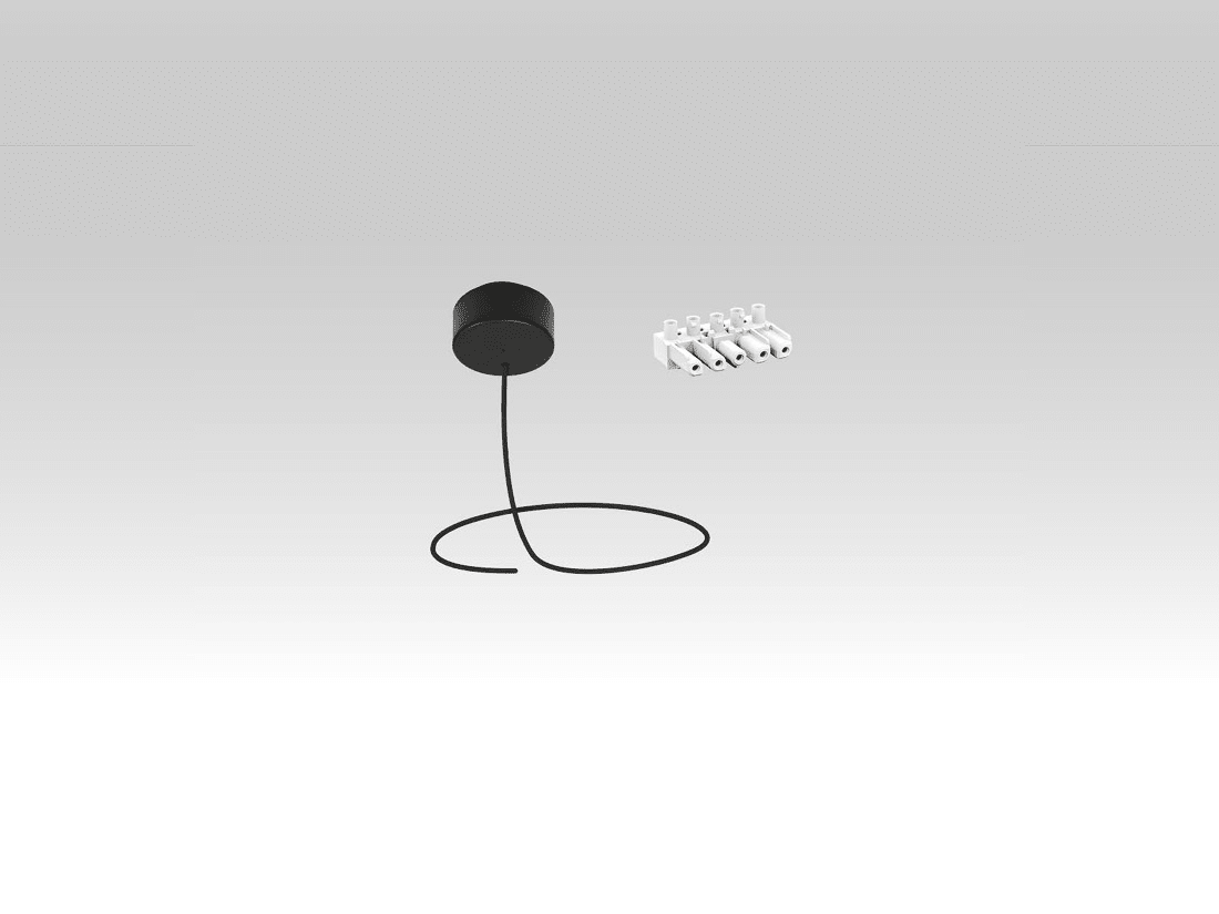 TEC-MAR - KIT ROSONE NERO CAVO DI ALIM 2P+T (1,5M)