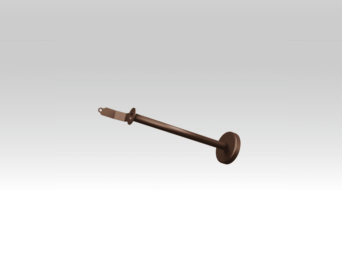 TEC-MAR - SBRACCIO X FISSAGGIO A MURO MARRONE L=30