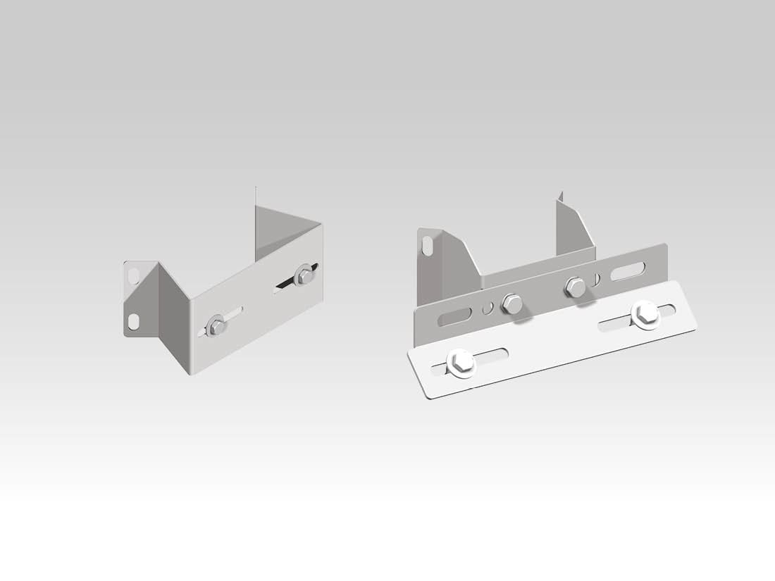 TEC-MAR - ATT. ANGOLARE A PARETE L.400MM ZINC A CA