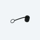 TECHNO - Tappi di chiusura con cinturino di aggancio M25 per connettore, colore nero.