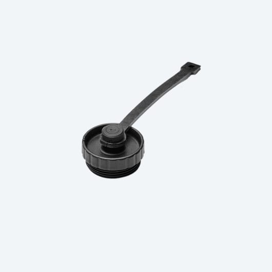TECHNO - Tappi di chiusura con cinturino di aggancio per pannelli di connettori.