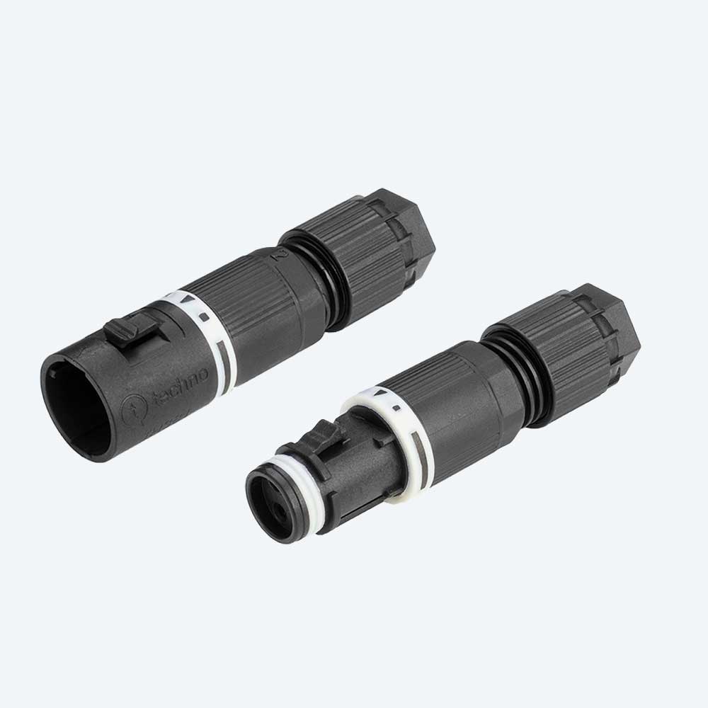 TECHNO - Kit connettore micro presa e spina 3p vite D5.8-8 IP66/IP68/IP69 plug-sock 123 SCW IP68.