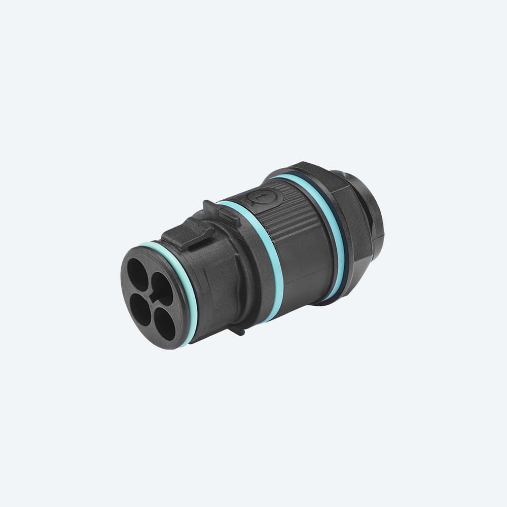 TECHNO - Mini connettore spina pannello 4p vite M20 IP66/68 UP nut plug scr.