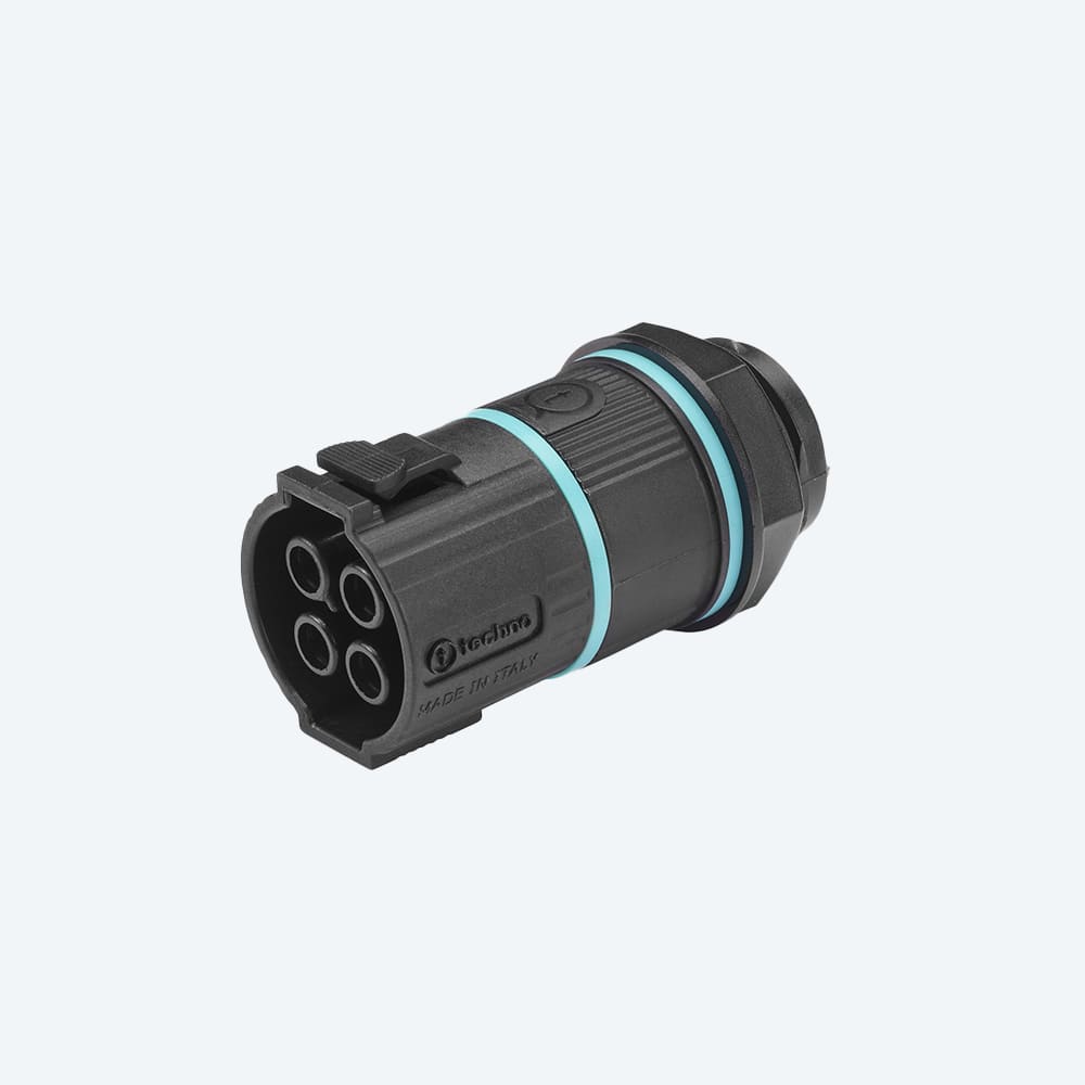 TECHNO - Mini Connettore Presa pannello 4p Vite M20 IP66/IP68 UP