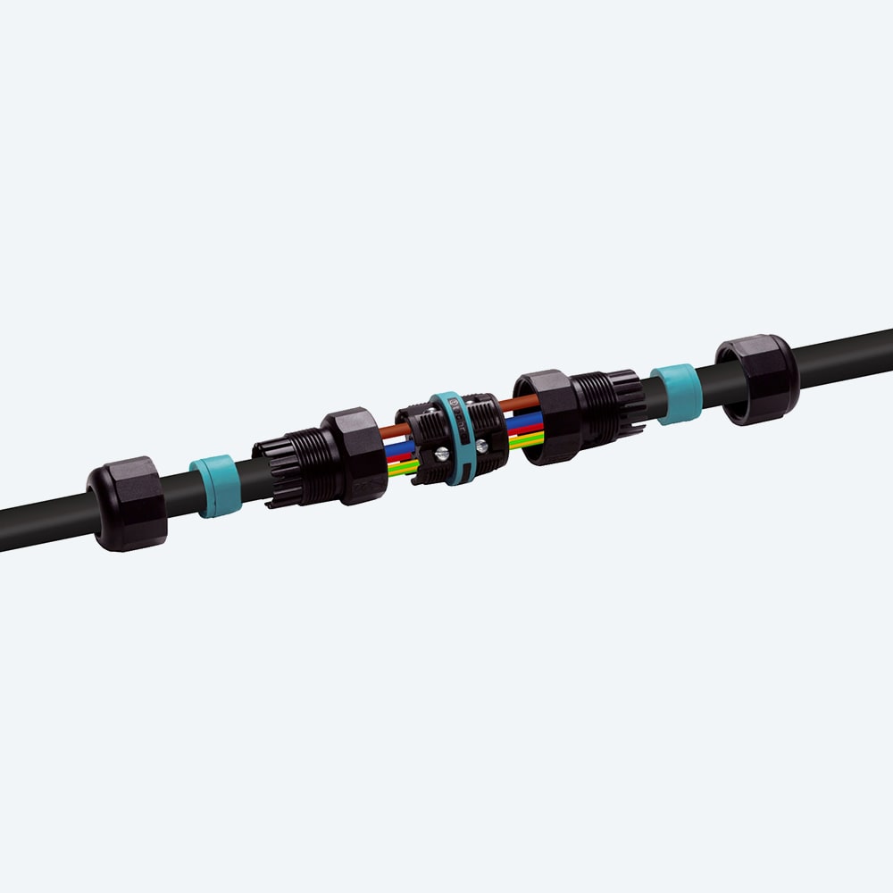 TECHNO - Mini giunto connettore 2p impermeabile D7-12 IP68.