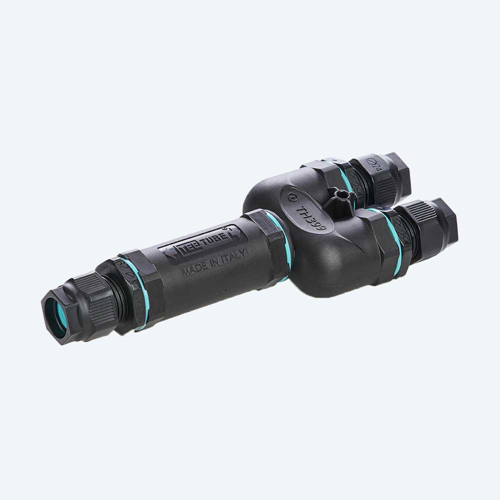 TECHNO - Derivazione a "Y" 2 poli Vite D7-13.5 IP68 e Connettore a "Y" 2 poli 4mm2 Vite D7-13.5 IP6.
