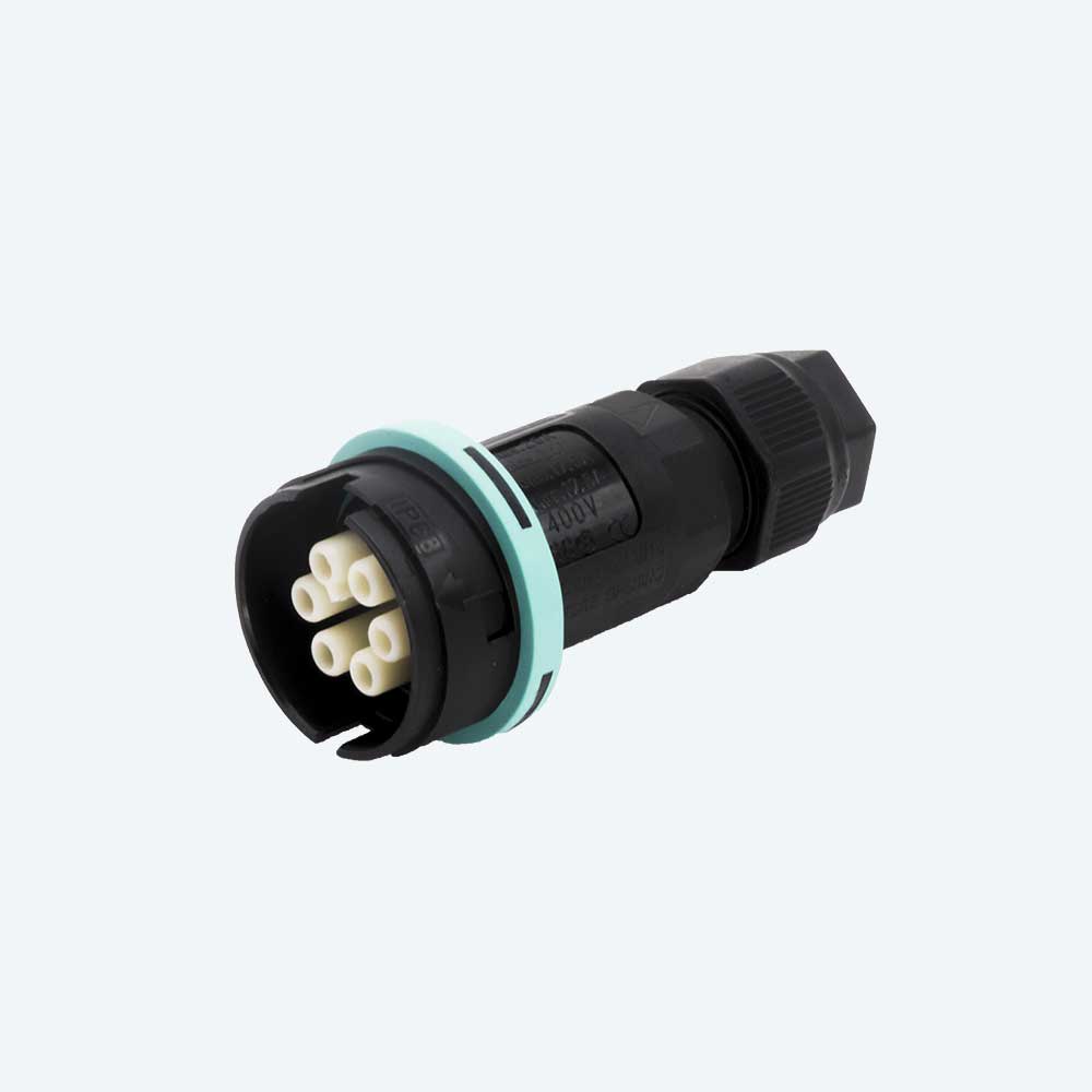 TECHNO - Connettore Presa 6p Vite D7-14 IP66/IP68/IP69 Waterproof IP68 Plug/Socket 6P Screw D7-14.