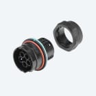TECHNO - Connettore Spina pannello 5p Vite M28 IP68