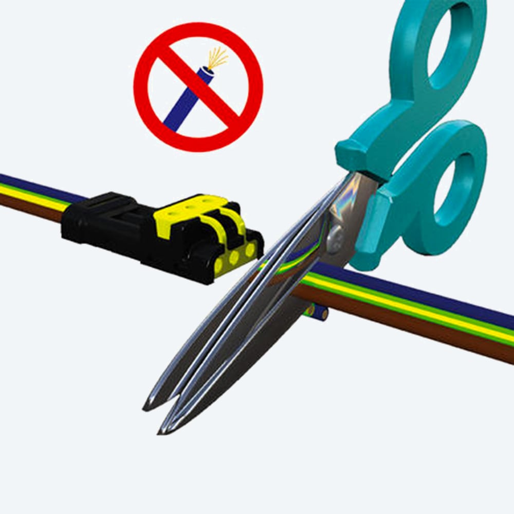 TECHNO - Kit morsettiera lineare 3p per perforazione e crimp IP54 connector piercing screw-crimp.