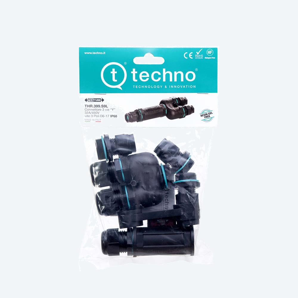 TECHNO - Kit derivazione Y 3p vite D6-13.5 IP68 connector screw.