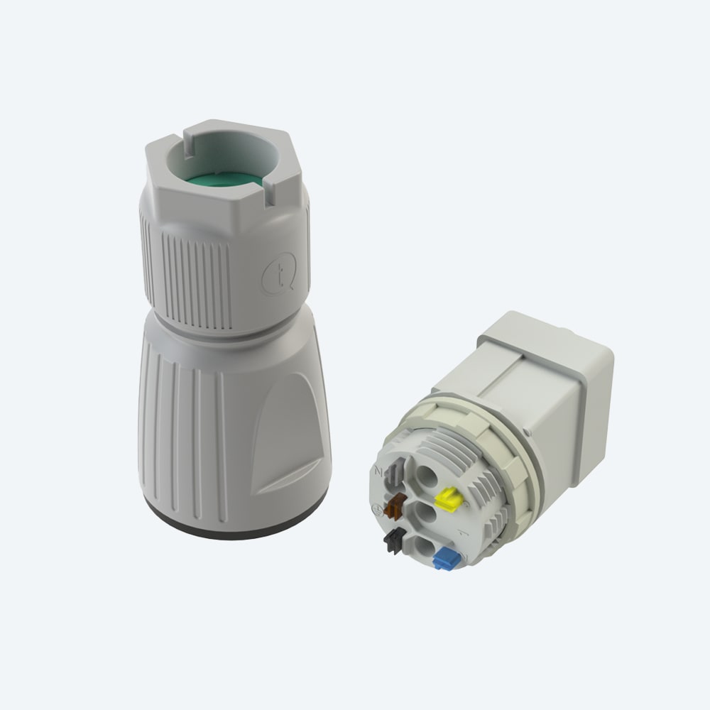 TECHNO - Giunto pannello 5p Molla Grigio M25 IP66/IP67/IP68 SCREWLESS PAN 5P GREY M25 IP66/67