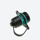TECHNO - Tappi di chiusura con cinturino di aggancio per connettore nero.
