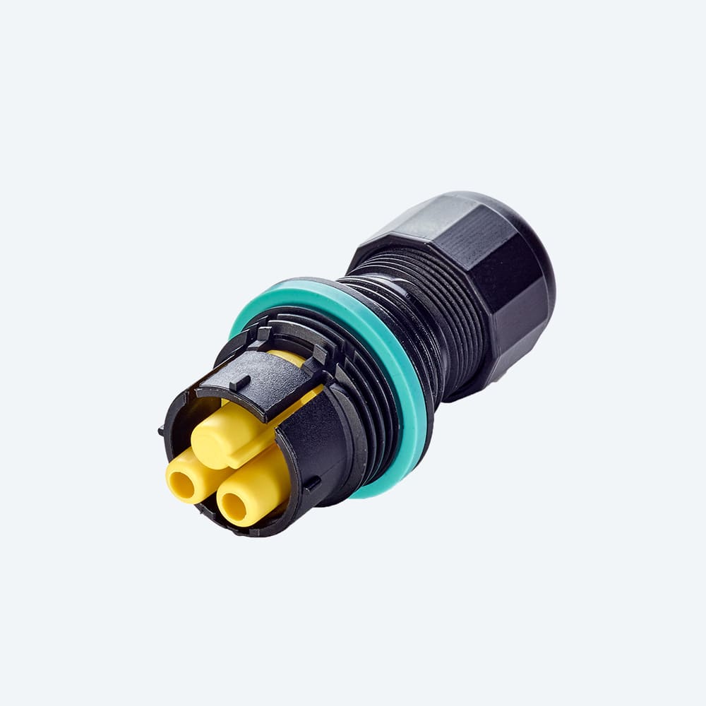 TECHNO - Mini Connettore Presa 2p Vite D7-12 IP66/IP68 SCREW CONNECTOR SOCKET D7-12 IP68.