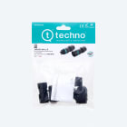 TECHNO - Kit Mini Connettore Presa e Spina 4p D6-13.5 IP66/IP68 SCW.