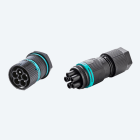 TECHNO - Kit Mini Connettore Presa e Spina Pannello 5p Vite M20 IP66/IP68 IP68 M20 Kit Mini-Conn Plug-Pan S. 5p