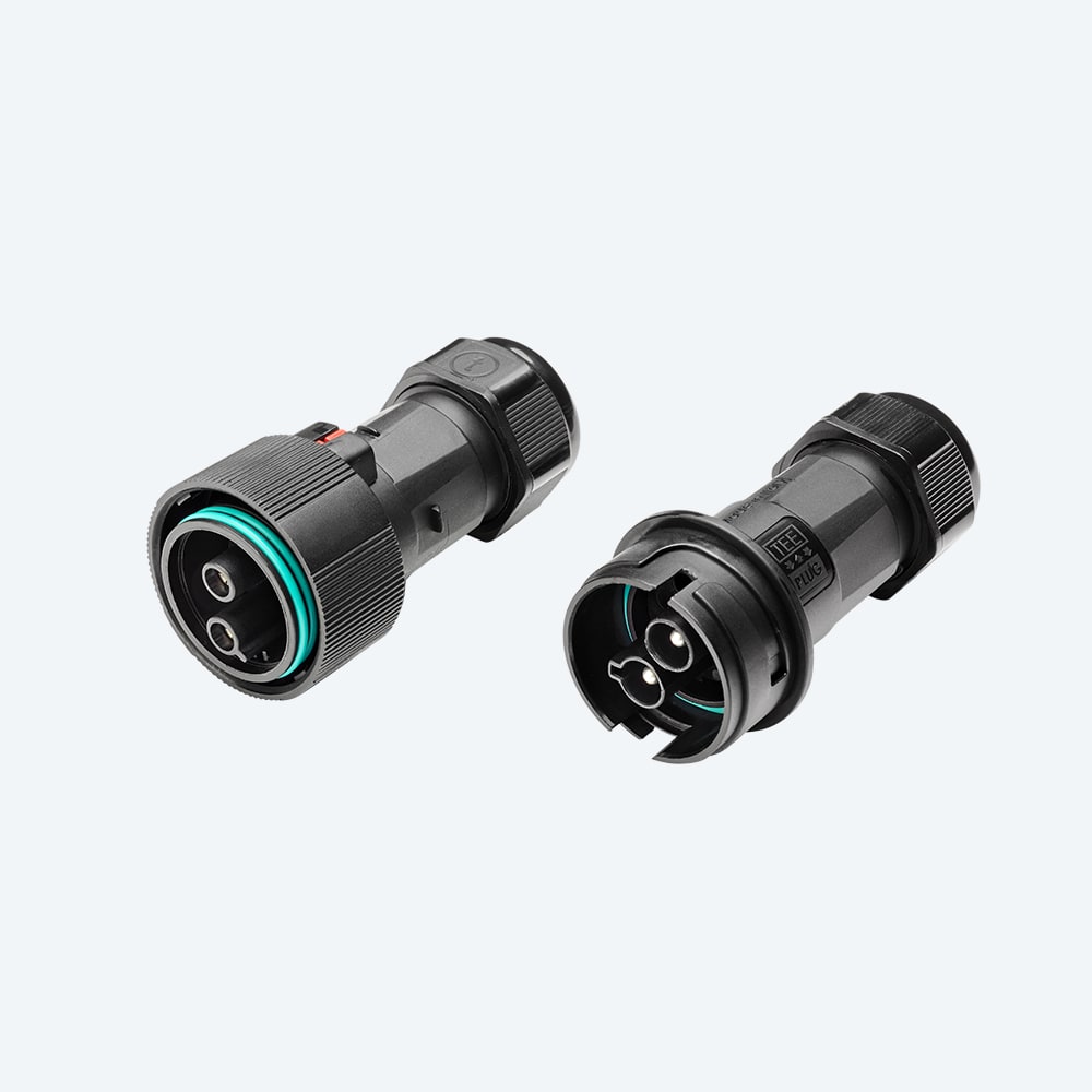 TECHNO - KIT CONN PLUG-SOCKET 2P SCREW IP68 UP