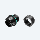 TECHNO - CONNECT PANEL PLUG 2P SCREW IP68 NUT UP